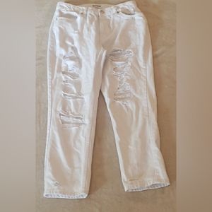 Refuge Boyfriend White Jeans